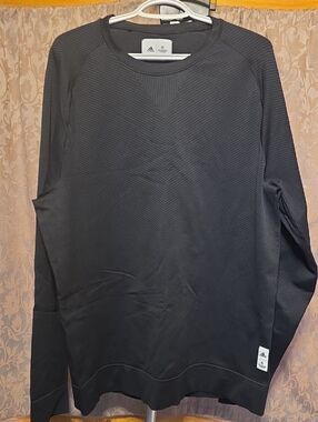adidas Black Men's Long Sleeve Crewneck Pullover
